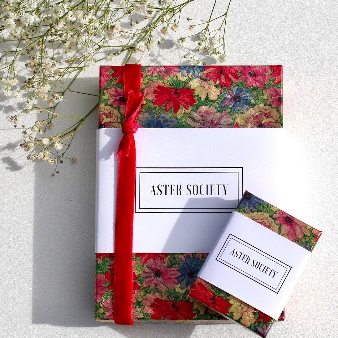 Aster Society — gift box packaging post